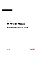 Avaya M-ACCF/SF Manuel D’Utilisation
