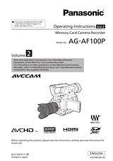 Panasonic AG-AF100P Справочник Пользователя