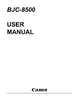 Canon BJC-8500 Manual Do Utilizador