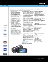 Sony HDR-CX12 Guia De Especificaciones