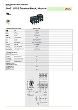 Deca MA212-350M02 2-Way PCB Screw Terminal Block 3.5mm Black MA212-350M02 Ficha De Dados