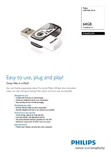 Philips USB Flash Drive FM64FD05B FM64FD05B/10 Dépliant