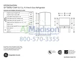 GE GFE26GMHES Specification Sheet