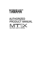 Yamaha mt-1x User Manual