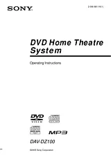 Sony DAV-DZ100 Справочник Пользователя