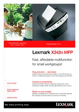 Lexmark X342n 20D0178 Folheto