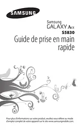 Samsung GT-S5830 Guide D’Installation Rapide