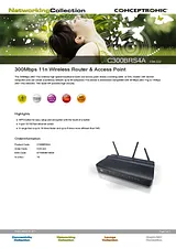 Conceptronic 300Mbps 11n Wireless Router & Access Point C04-222 Manual Do Utilizador