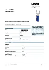 Phoenix Contact U terminal 1.5 mm² 2.5 mm² M3.5 Partially insulated Blue 3240038 100 pc(s) 3240038 데이터 시트