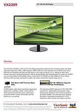 Viewsonic 2209 VX2209 ユーザーズマニュアル