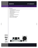 Sony HTDDW670 Guia De Especificaciones