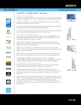 Sony VGC-LV290J Guia De Especificação
