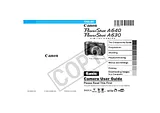 Canon A630 User Manual