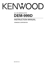 Kenwood DEM-999D ユーザーズマニュアル