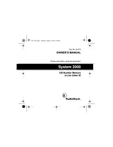 Radio Shack system 2000 User Manual