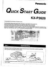 Panasonic KX-P3626 Anleitung Für Quick Setup