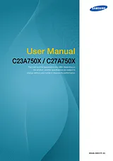 Samsung C27A750X User Manual