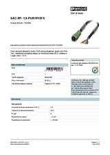 Phoenix Contact Sensor/Actuator cable SAC-8P- 1,5-PUR/M12FS 1522590 1522590 Data Sheet