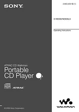 Sony D-NE830 User Manual