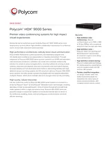 Polycom HDX 9000-1080 2200-26740-108 数据表