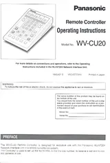 Panasonic WV-CU20 User Guide