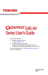 Toshiba G45-AV680 User Guide