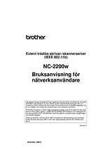 Brother NC-2200W Betriebsanweisung