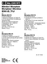 Mc Crypt EM-27U mini clip-on microphone EM-2.7U 데이터 시트