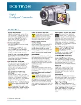 Sony DCR-TRV240 Specification Guide