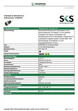 Sks Hirschmann Safety jack socket Socket, vertical vertical Pin diameter: 4 mm Yellow SEB 2610 F6.3 1 pc(s) 972359103 Fiche De Données