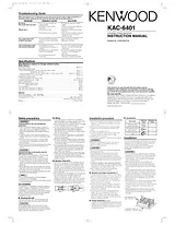 Kenwood KAC-6401 Справочник Пользователя
