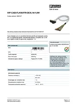 Phoenix Contact Round cable VIP-CAB-FLK50/FR/OE/0,14/1,0M 2900147 2900147 Hoja De Datos