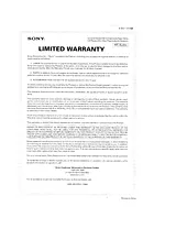 Sony CMT-DH7BT Warranty Information