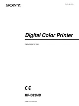 Sony UP-D23MD User Manual