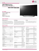LG 60UF7700 Specification Sheet