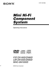 Sony FST-ZX100D Manual Do Utilizador