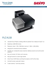 Sanyo PLC-XL50 Dépliant