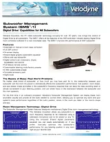 Velodyne Acoustics SMS-1 Leaflet