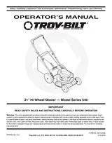 Troy-Bilt Series 540 Manual Do Utilizador