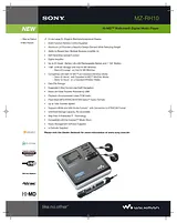 Sony MZ-RH10 Guide De Spécification