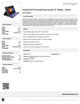 Kensington Portafolio Fit™ Universal Folio Case for 7-8” Tablets — Purple K97225WW Prospecto