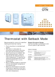 Arnold Rak Room thermostat Flush mount 24 h mode 5 up to 40 °C OTN Scheda Tecnica