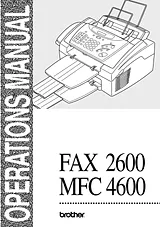Brother FAX 2600 User Manual