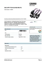 Phoenix Contact Bus system cable SAC-5PY-F/2X 0,5-920-MS-FS 1436026 1436026 Data Sheet
