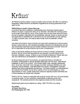 Kraus KHU10433 품질 보증 정보