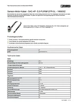 Phoenix Contact 1668302 SAC-4P- 5,0-PUR/M12FR-3L Sensor / Actuator-cable 1668302 Data Sheet