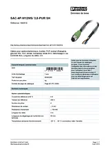 Phoenix Contact Sensor/Actuator cable SAC-4P-M12MS/ 3,0-PUR SH 1682618 1682618 Data Sheet