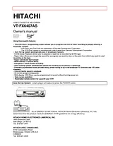 Hitachi VT-FX6407AS ユーザーズマニュアル