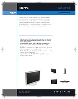 Sony fwd-50px1 Guia De Especificação