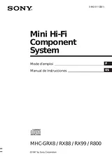 Sony MHC-GRX8 Manual Do Utilizador